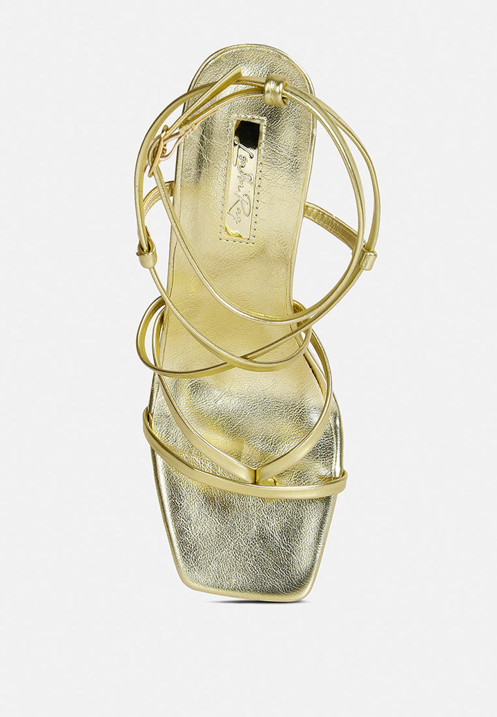 peri peri faux leather strappy heels by ruw#color_gold