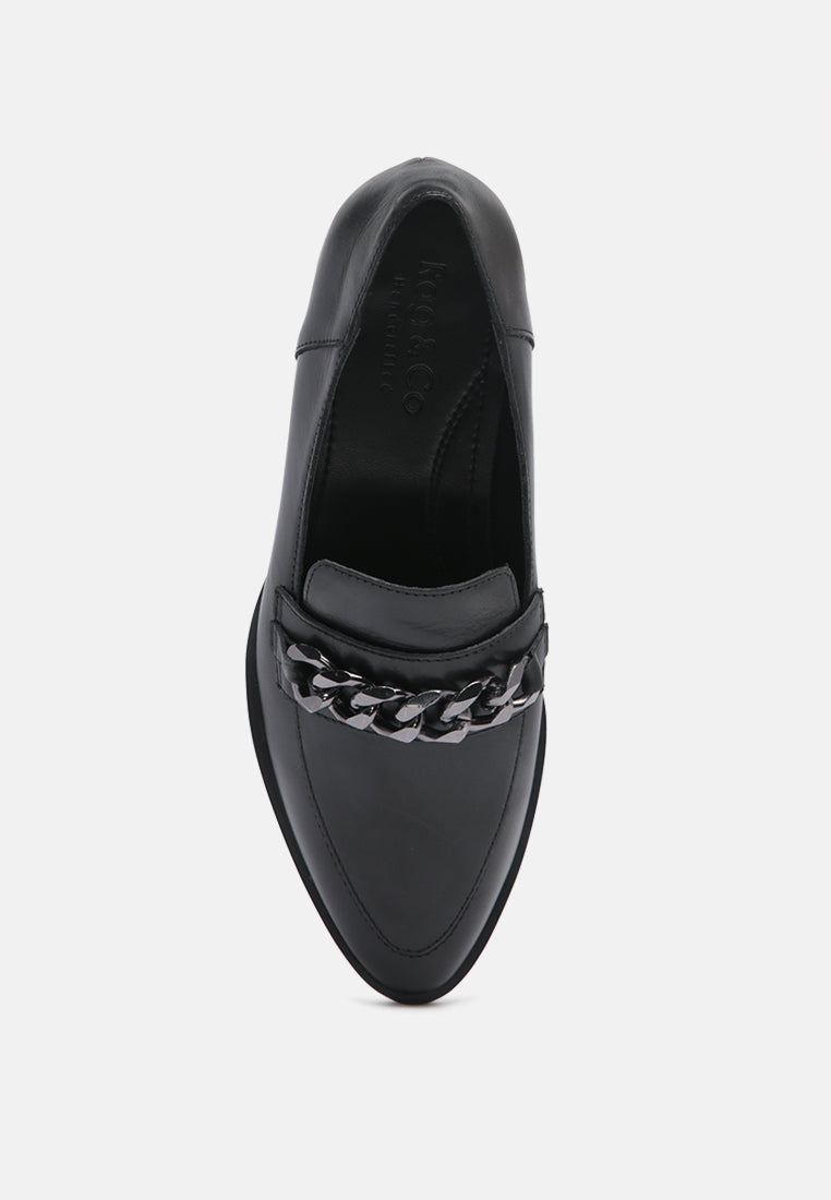 pola leather horsebit loafers by ruw#color_black