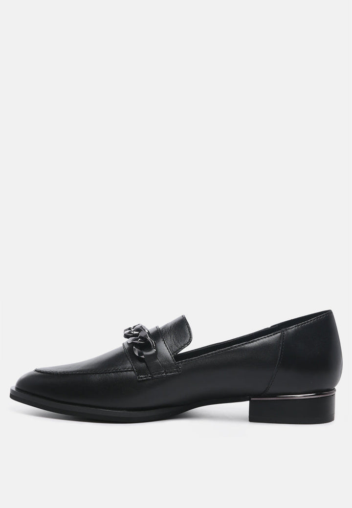 pola leather horsebit loafers by ruw#color_black