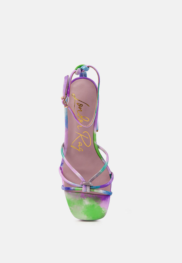 prisma tie-dye high platform heeled sandals by ruw#color_purple