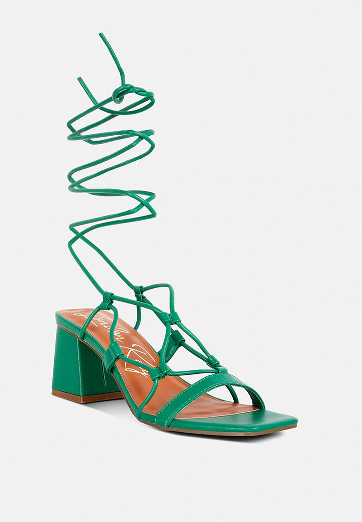 provoked lace up block heeled sandals by ruw#color_green
