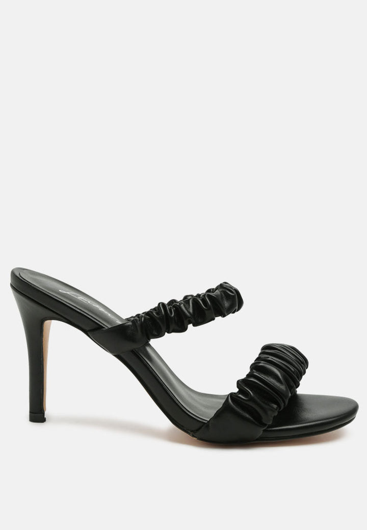 qualie ruched strap stiletto heel sandals by ruw#color_black