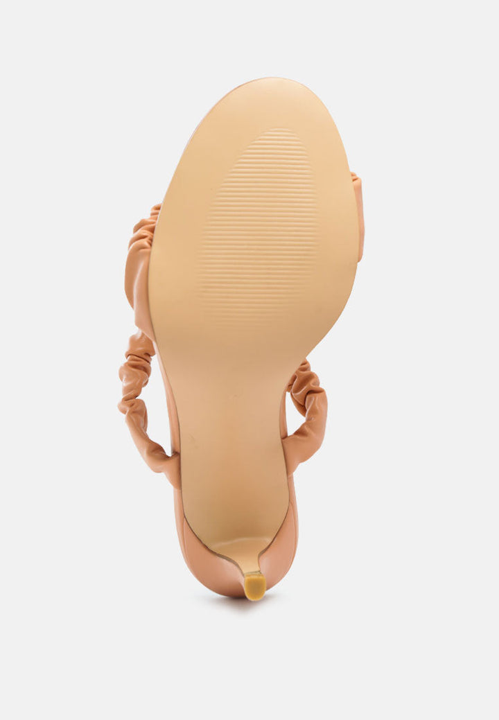 qualie ruched strap stiletto heel sandals by ruw#color_orange