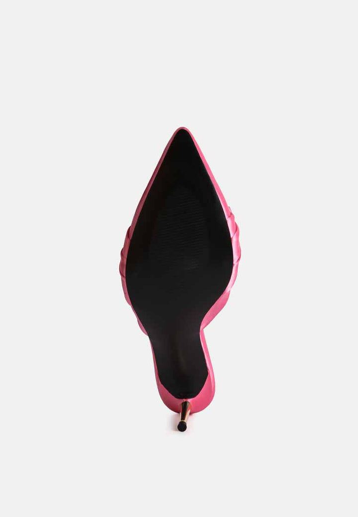queenie satin stiletto mule sandals by ruw#color_pink