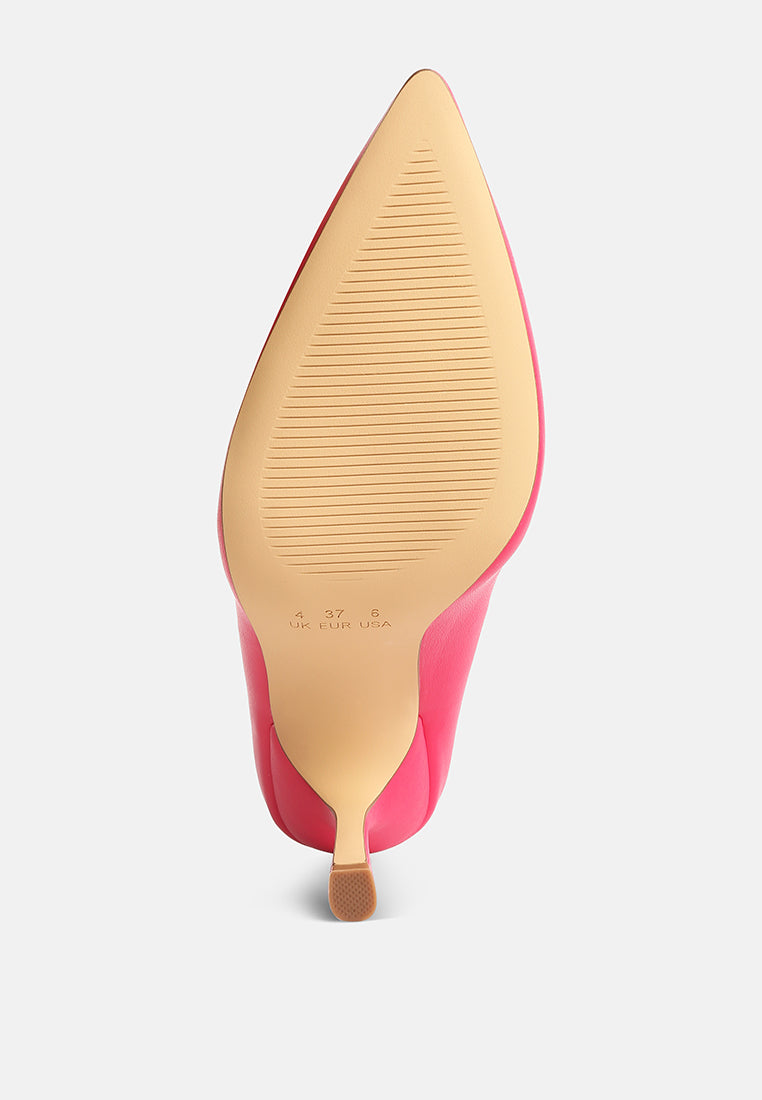 rarity point toe stiletto heeled pumps by ruw#color_pink