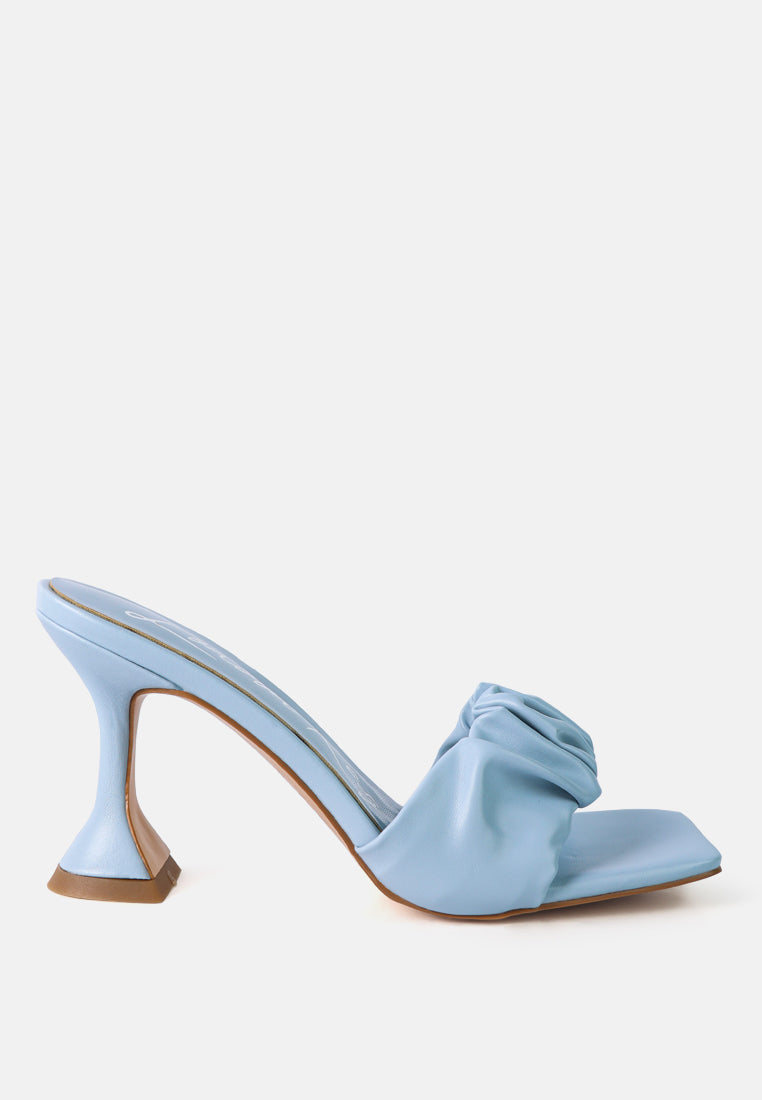 rebel ruched straps spool heel sandals by ruw#color_blue