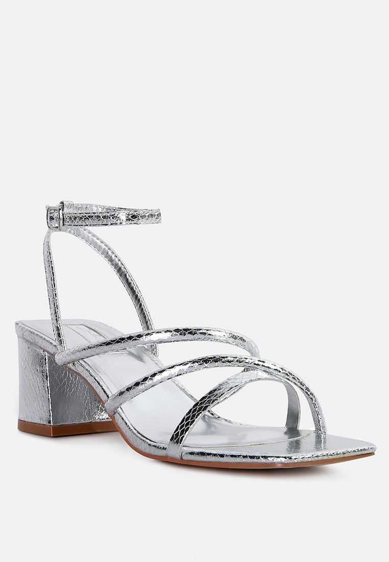 right pose faux leather block heel sandals by ruw#color_silver