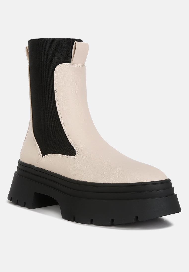 ronin high top chunky chelsea boots by ruw#color_ecru