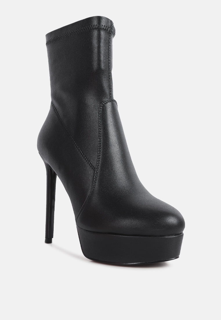 rossetti stretch pu high heel ankle boots by ruw#color_black