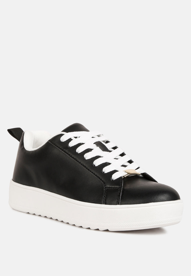 rouxy faux leather sneakers by ruw#color_black