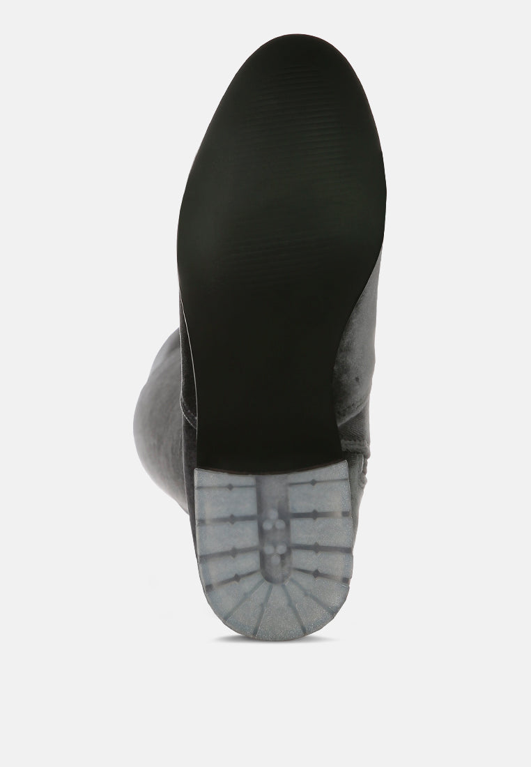 rumple velvet over the knee clear heel boots by ruw#color_grey