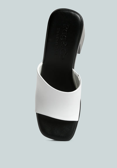 scandal slip on block heel sandals#color_white