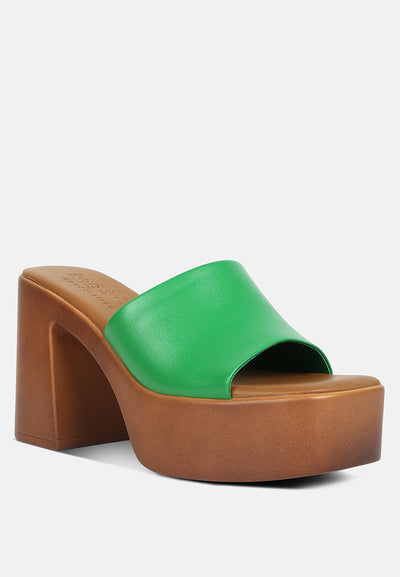 scandal slip on block heel sandals#color_green