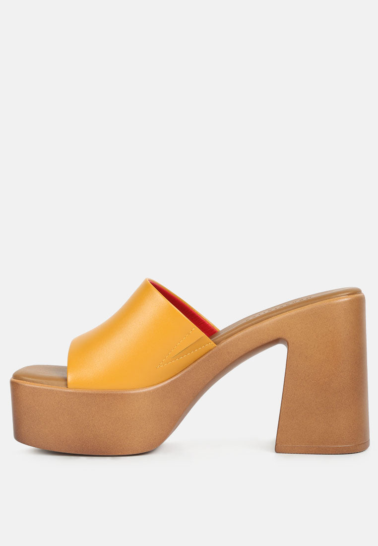 scandal slip on block heel sandals by ruw#color_tan