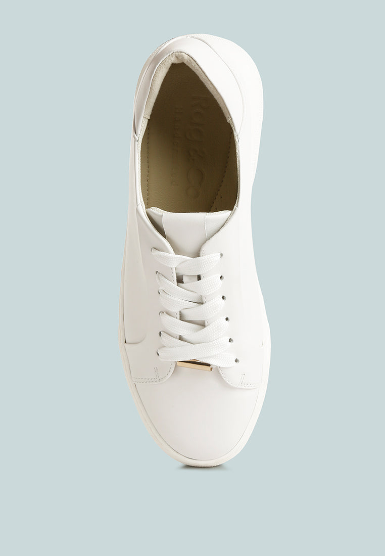 schick lace up leather sneakers_color_white-white