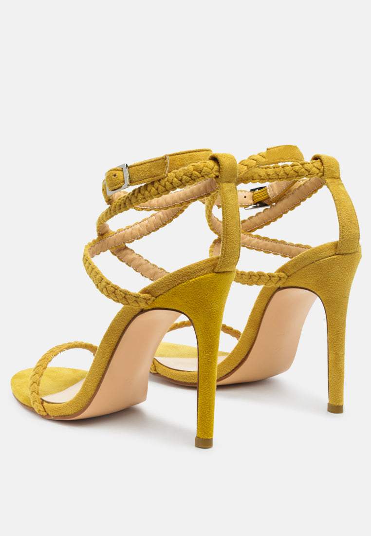 sherri ankle braided strap high heel sandals by ruw#color_yellow