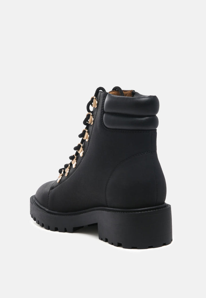 shirly soft leather lace-up boots by ruw#color_black