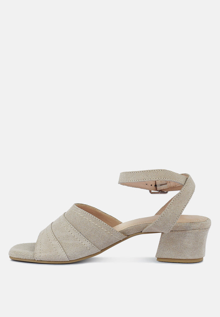 sigrid fine suede block heeled sandal by ruw#color_nude
