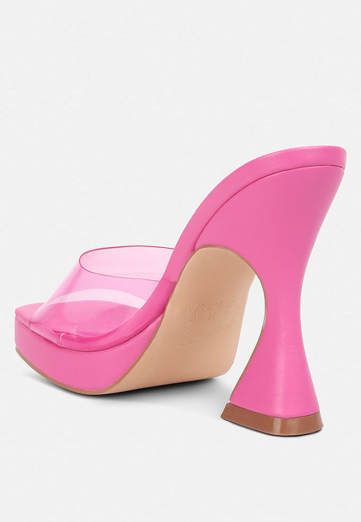 skyhigh clear strap block heel sandals by ruw#color_pink