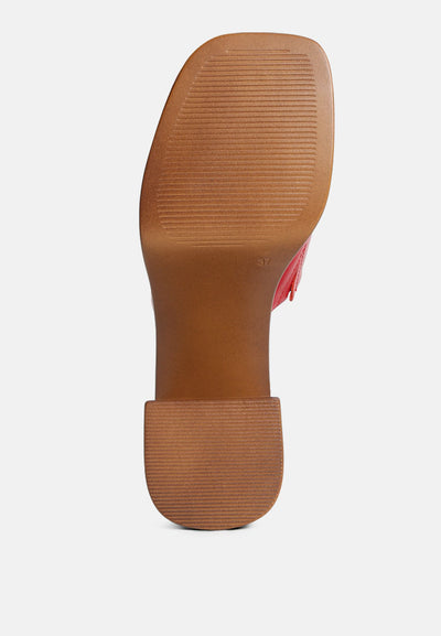 scandal slip on block heel sandals#color_red