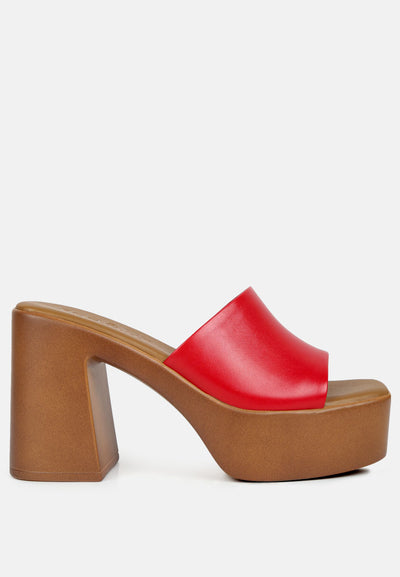 scandal slip on block heel sandals#color_red