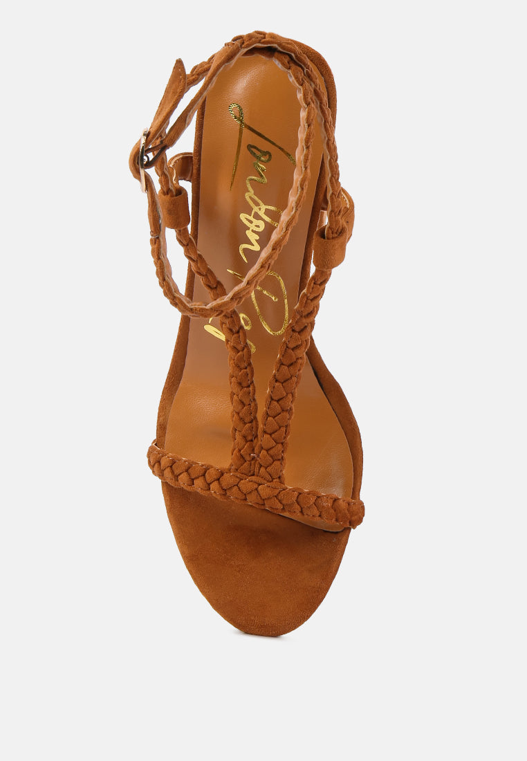 smoosh braided block heel sandals by ruw#color_tan