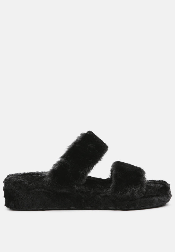 smoothie fur slip-on flats by ruw#color_black