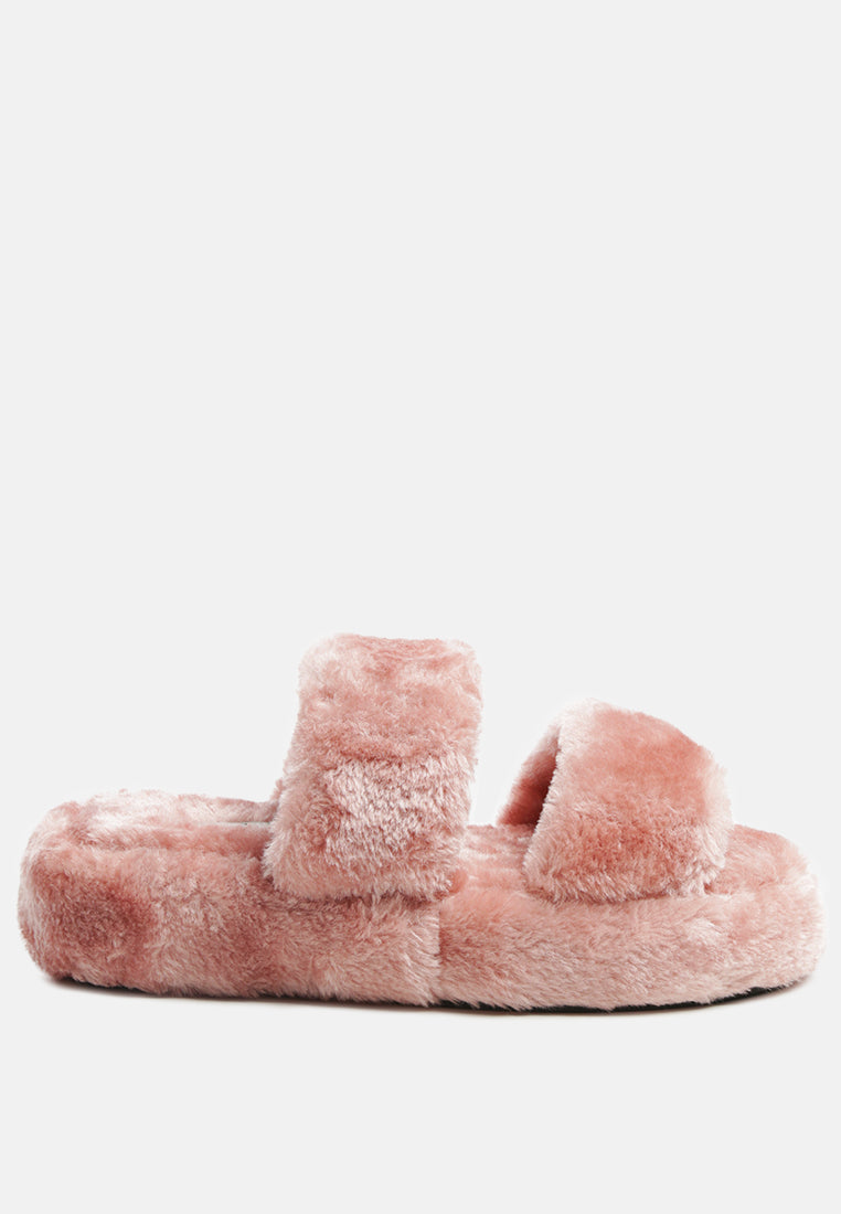 smoothie fur slip-on flats by ruw#color_blush
