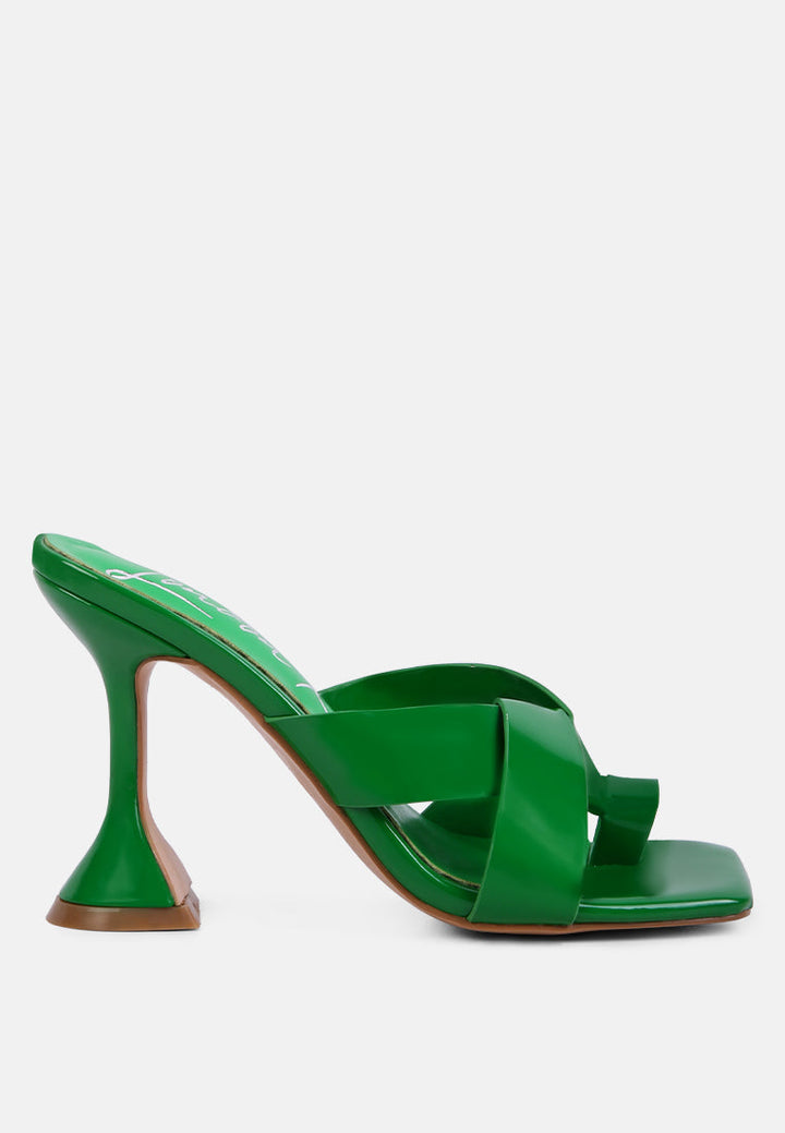 snatched intertwined toe ring heeled sandals by ruw#color_green