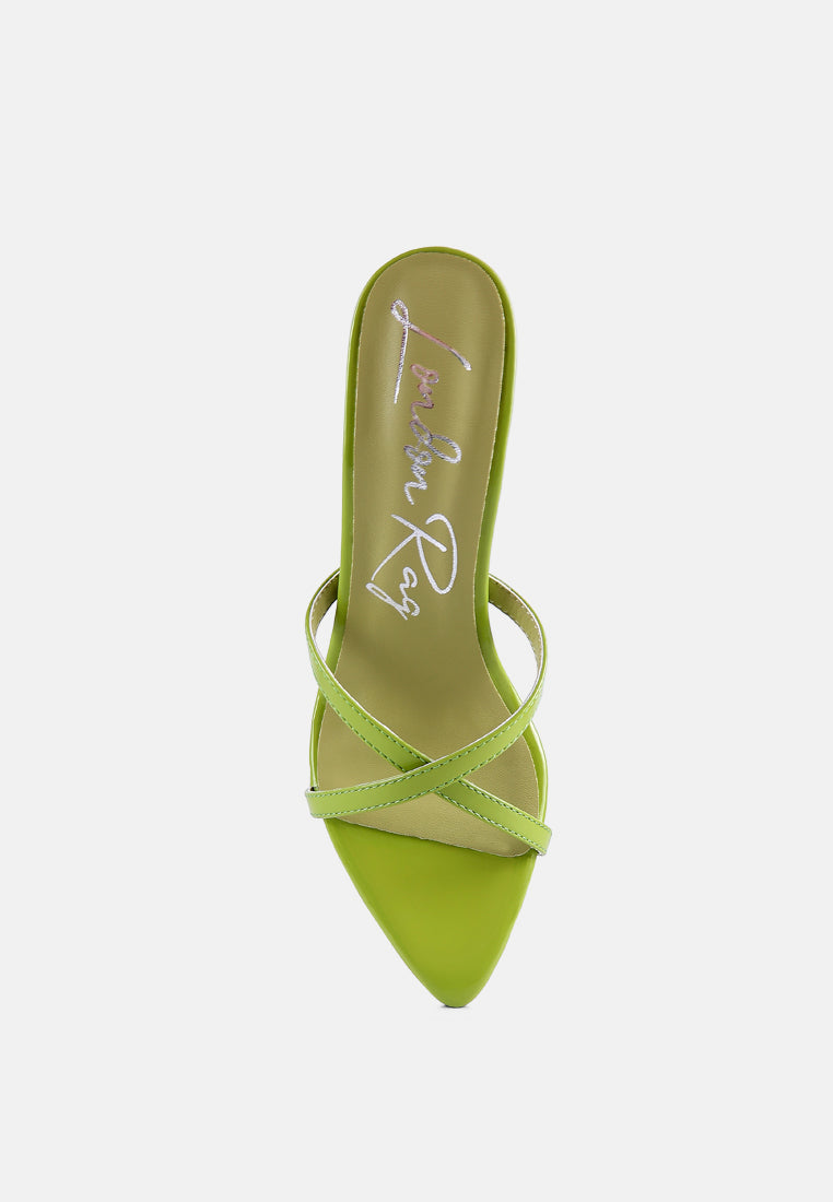 spellbound high heel pointed toe sandals by ruw#color_avocado