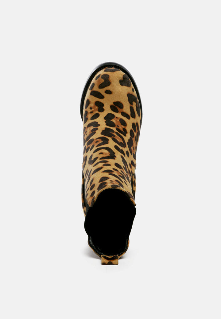 spire suede block heeled boots by ruw#color_leopard