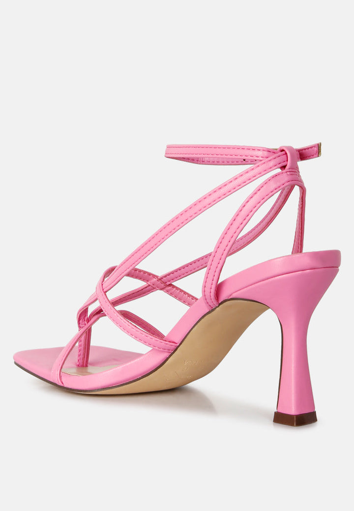 stalker strappy ankle strap sandals by ruw#color_pink