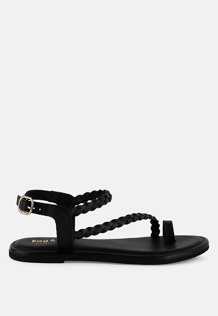 stallone braided flat sandals#color_black