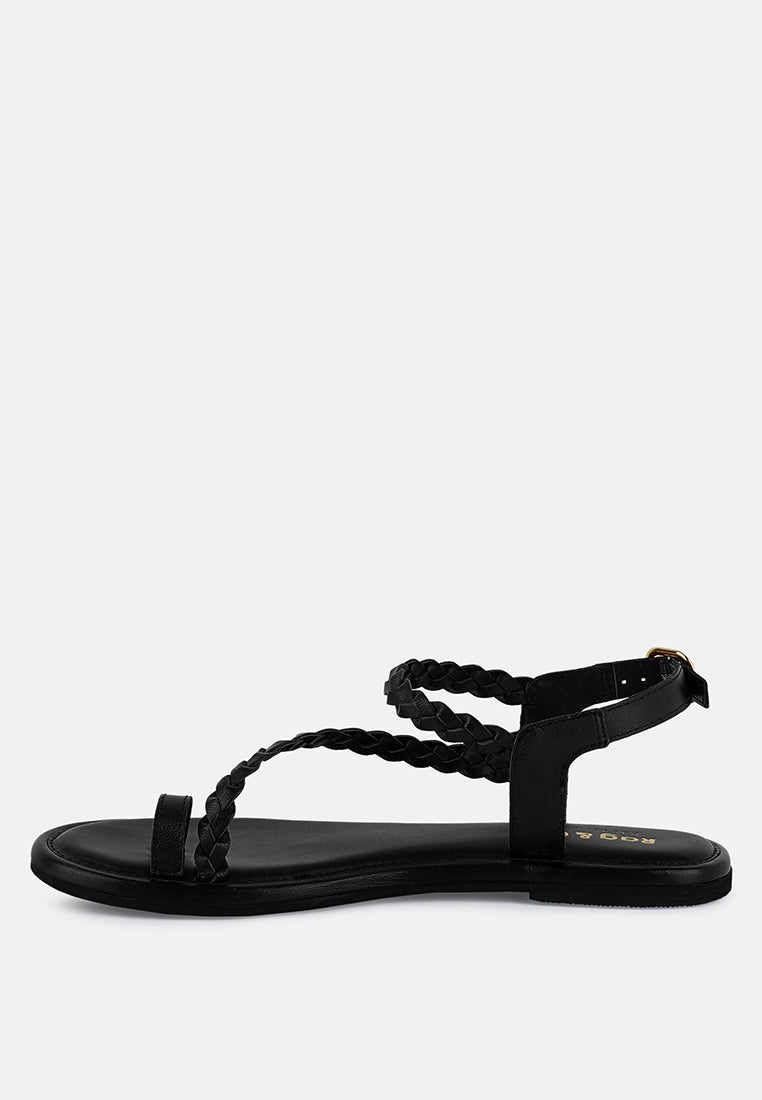 stallone braided flat sandals#color_black