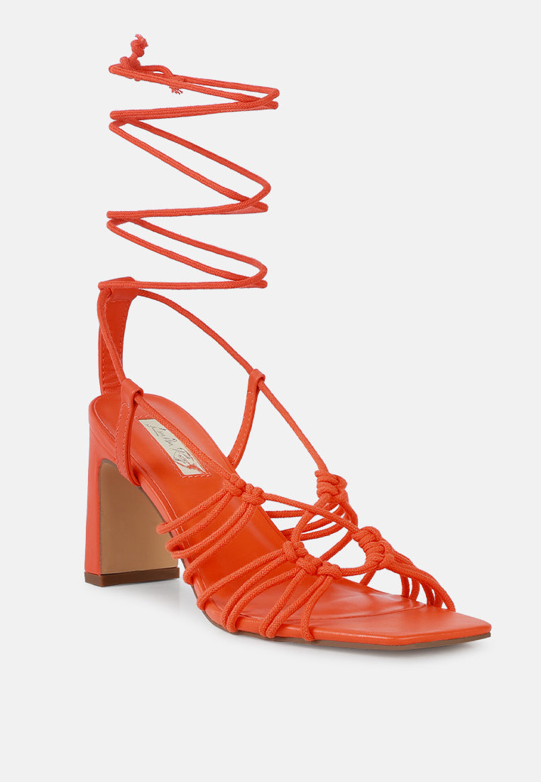 strings attach lace up italian block heel sandals by ruw#color_orange