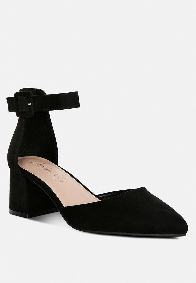 stroot mid block heel sandals by ruw#color_black