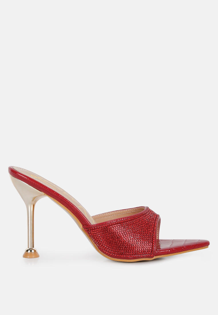 sundai rhinestone embellished stiletto sandals by ruw#color_red