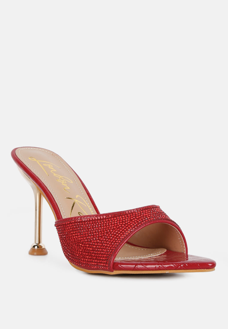 sundai rhinestone embellished stiletto sandals by ruw#color_red