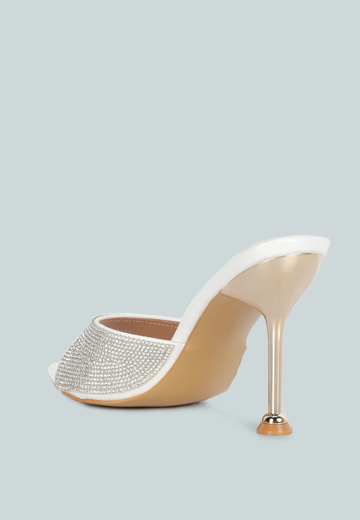 sundai rhinestone embellished stiletto sandals by ruw#color_white