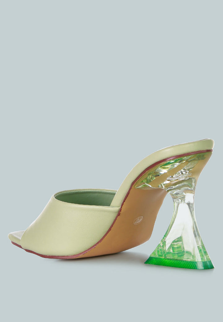 sweet16 clear spool heel sandals by ruw#color_green