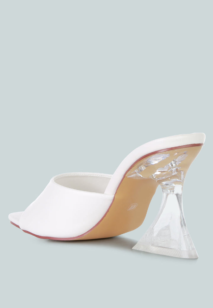 sweet16 clear spool heel sandals by ruw#color_white