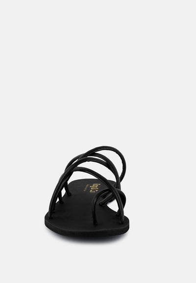 sweetin strappy flat slip on sandals#color_black