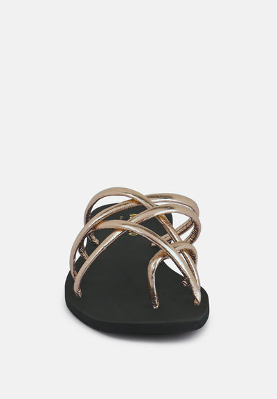 sweetin strappy flat slip on sandals#color_rose-gold