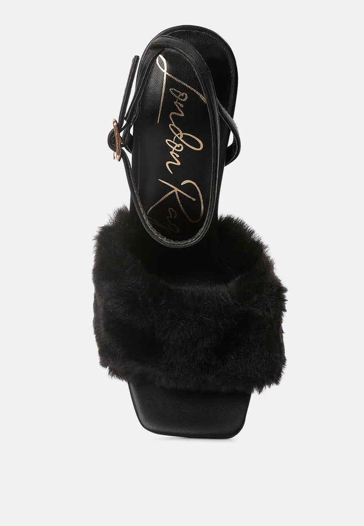 tarantino faux fur stiletto sandals by ruw#color_black