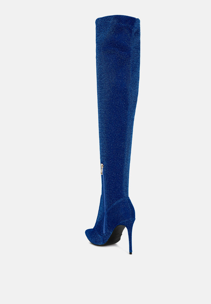 tigerlily knitted stiletto long boots by ruw#color_blue