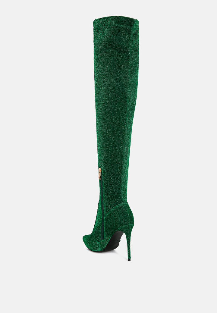 tigerlily knitted stiletto long boots by ruw#color_green