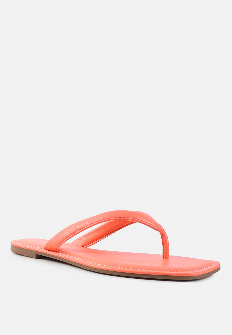 tolpo square toe thong flats by ruw#color_orange