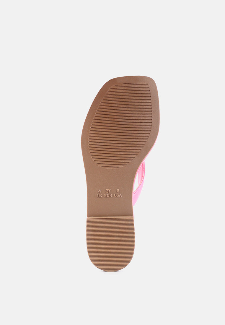 tolpo square toe thong flats by ruw#color_pink