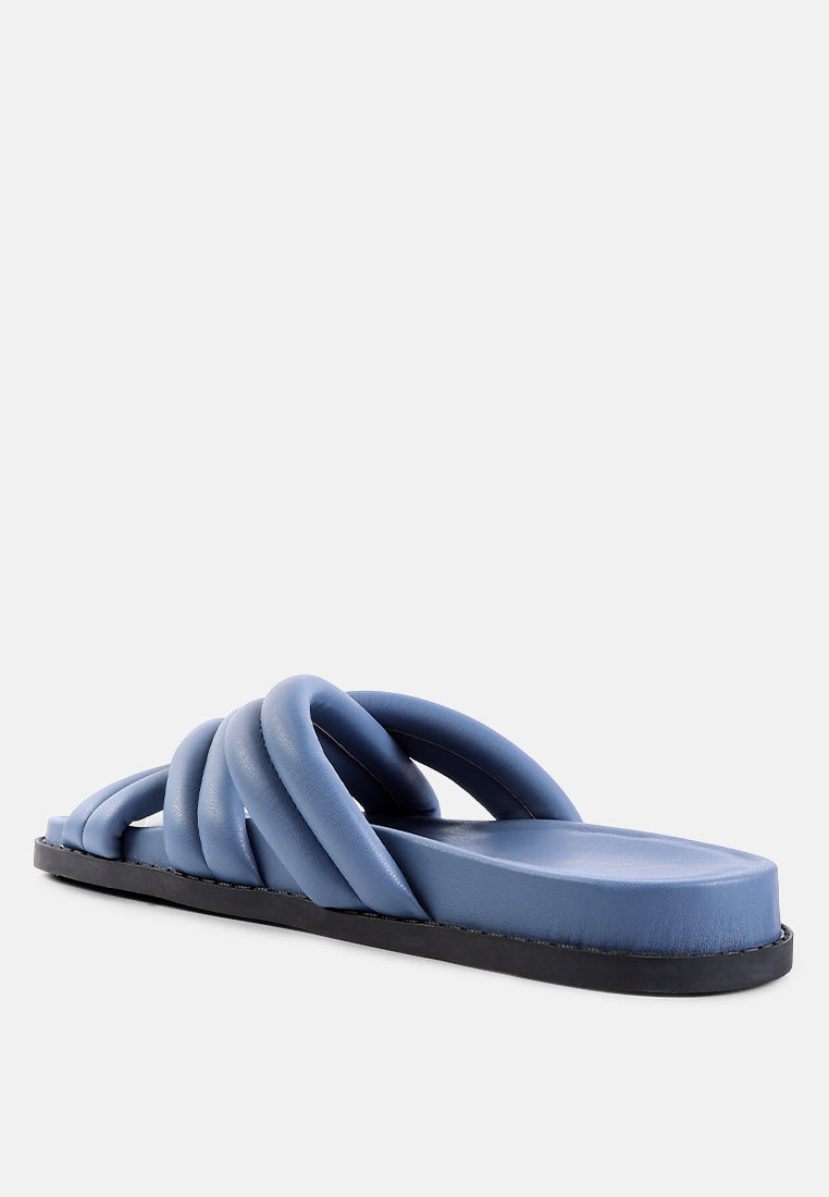 tora quilted strap slider flats by ruw#color_blue