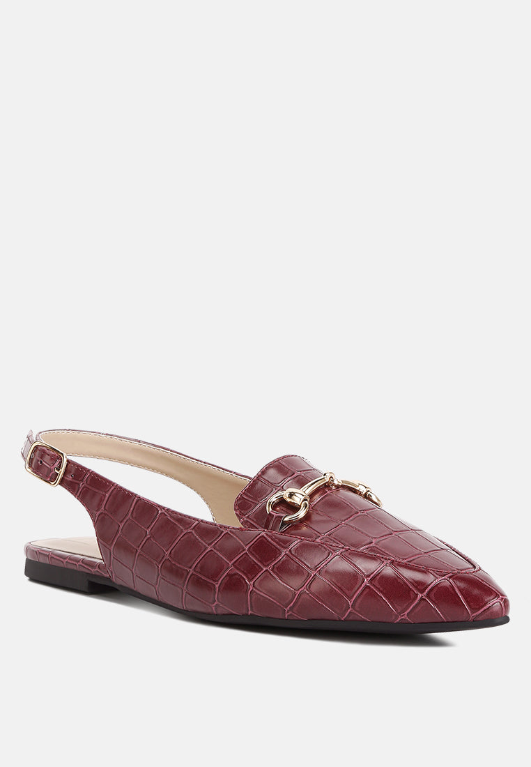 trempe croc slingback flat sandals by ruw#color_burgundy